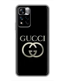 Чохол для Xiaomi Redmi Note 11 Pro Plus з картинкою «Gucci — золото на чорному» Чохол для Xiaomi Redmi Note 11 Pro Plus з картинкою «Gucci — золото на чорному»