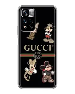 Чохол для Xiaomi Redmi Note 11 Pro Plus з картинкою «Gucci — герої Disney та монограма» Чохол для Xiaomi Redmi Note 11 Pro Plus з картинкою «Gucci — герої Disney та монограма»