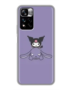 Чехол для Xiaomi Redmi Note 11 Pro Plus с картинкой «Kuromi на лиловом фоне» Чехол для Xiaomi Redmi Note 11 Pro Plus с картинкой «Kuromi на лиловом фоне»