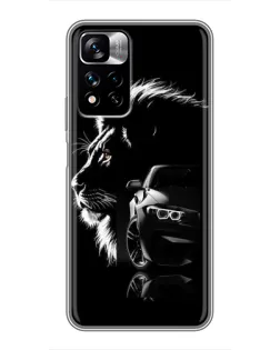 Чехол для Xiaomi Redmi Note 11 Pro Plus с картинкой «BMW и лев» Чехол для Xiaomi Redmi Note 11 Pro Plus с картинкой «BMW и лев»
