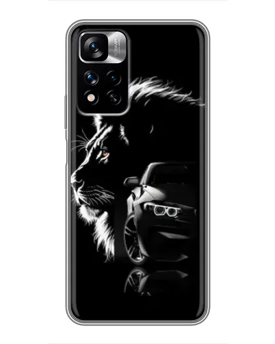 Чехол для Xiaomi Redmi Note 11 Pro Plus с картинкой «BMW и лев» Чехол для Xiaomi Redmi Note 11 Pro Plus с картинкой «BMW и лев»