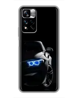 Чехол для Xiaomi Redmi Note 11 Pro Plus с картинкой «BMW — ночной взгляд» Чехол для Xiaomi Redmi Note 11 Pro Plus с картинкой «BMW — ночной взгляд»