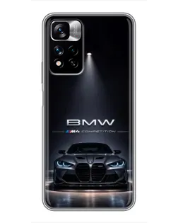 Чехол для Xiaomi Redmi Note 11 Pro Plus с картинкой «BMW сквозь ночной город» Чехол для Xiaomi Redmi Note 11 Pro Plus с картинкой «BMW сквозь ночной город»