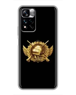 Чехол для Xiaomi Redmi Note 11 Pro Plus с картинкой «PUBG — оранжевый градиент»