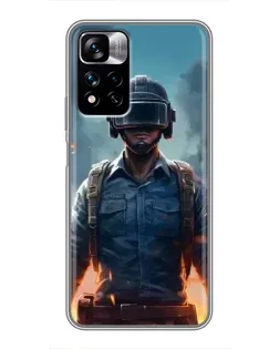 Чехол для Xiaomi Redmi Note 11 Pro Plus с картинкой «PUBG — реалистичный герой»