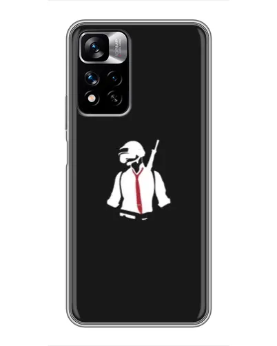 Чехол для Xiaomi Redmi Note 11 Pro Plus с картинкой «PUBG — силуэт воина» Чехол для Xiaomi Redmi Note 11 Pro Plus с картинкой «PUBG — силуэт воина»