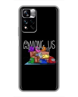 Чехол для Xiaomi Redmi Note 11 Pro Plus с картинкой «Логотип Among Us» Чехол для Xiaomi Redmi Note 11 Pro Plus с картинкой «Логотип Among Us»