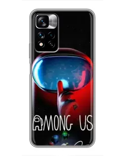Чехол для Xiaomi Redmi Note 11 Pro Plus с картинкой «Красный импостер — макро» Чехол для Xiaomi Redmi Note 11 Pro Plus с картинкой «Красный импостер — макро»