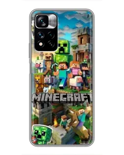 Чохол для Xiaomi Redmi Note 11 Pro Plus з картинкою «Замок Minecraft»