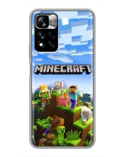Чохол для Xiaomi Redmi Note 11 Pro Plus з картинкою «Minecraft класичний світ»