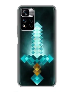 Чохол для Xiaomi Redmi Note 11 Pro Plus з картинкою «Алмазний меч неон»