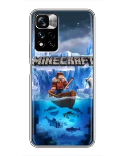 Чохол для Xiaomi Redmi Note 11 Pro Plus з картинкою «Minecraft льодянийсвіт»