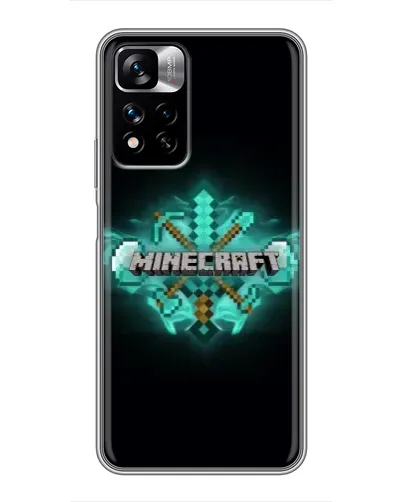 Чехол для Xiaomi Redmi Note 11 Pro Plus с картинкой «Minecraft Diamond лого» Чехол для Xiaomi Redmi Note 11 Pro Plus с картинкой «Minecraft Diamond лого»