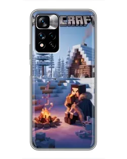 Чохол для Xiaomi Redmi Note 11 Pro Plus з картинкою «Зимовий Minecraft»