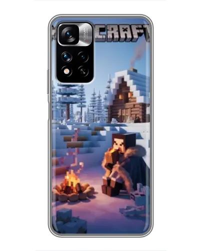 Чехол для Xiaomi Redmi Note 11 Pro Plus с картинкой «Зимний Minecraft» Чехол для Xiaomi Redmi Note 11 Pro Plus с картинкой «Зимний Minecraft»