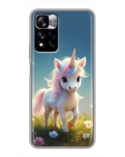 Чехол для Xiaomi Redmi Note 11 Pro Plus с картинкой «Единорог на поляне» Чехол для Xiaomi Redmi Note 11 Pro Plus с картинкой «Единорог на поляне»