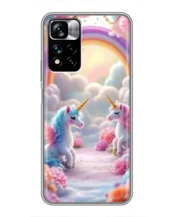 Чехол для Xiaomi Redmi Note 11 Pro Plus с картинкой «Радуга и единороги» Чехол для Xiaomi Redmi Note 11 Pro Plus с картинкой «Радуга и единороги»