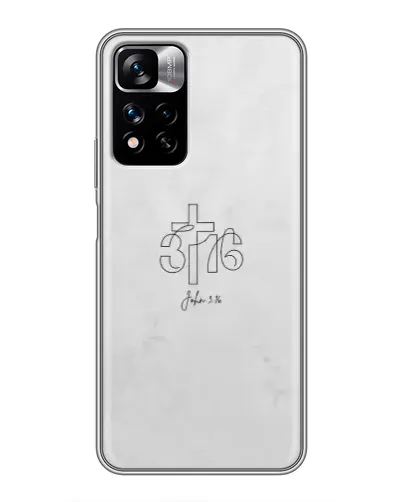 Чехол для Xiaomi Redmi Note 11 Pro Plus с картинкой «Иоанна 3:16 Крест»