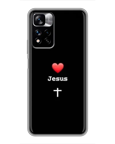 Чехол для Xiaomi Redmi Note 11 Pro Plus с картинкой «Сердце - Jesus»