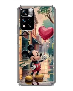 Чехол для Xiaomi Redmi Note 11 Pro Plus с картинкой «Микки и шарик-сердце»