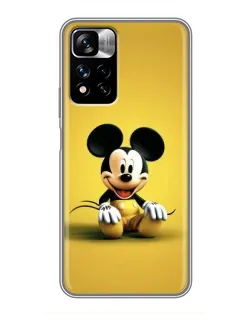 Чехол для Xiaomi Redmi Note 11 Pro Plus с картинкой «Микки на желтом»