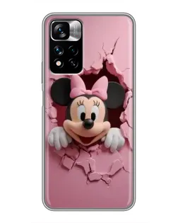 Чехол для Xiaomi Redmi Note 11 Pro Plus с картинкой «Минни сквозь стену»