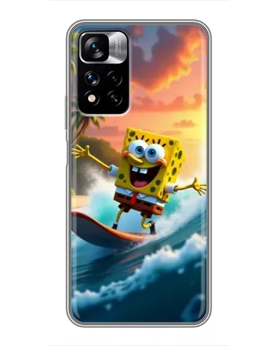 Чехол для Xiaomi Redmi Note 11 Pro Plus с картинкой «Губка Боб серфингист» Чехол для Xiaomi Redmi Note 11 Pro Plus с картинкой «Губка Боб серфингист»