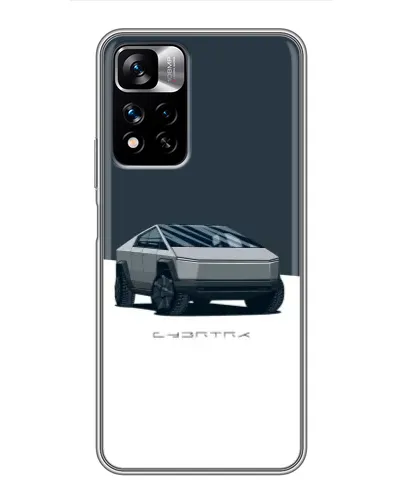 Чехол для Xiaomi Redmi Note 11 Pro Plus с картинкой «Серебристый Cybertruck Tesla» Чехол для Xiaomi Redmi Note 11 Pro Plus с картинкой «Серебристый Cybertruck Tesla»