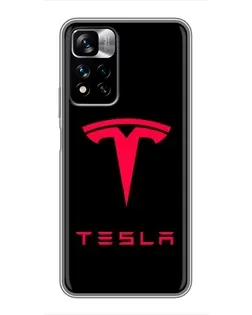 Чохол для Xiaomi Redmi Note 11 Pro Plus з картинкою «Tesla Red Logo» Чохол для Xiaomi Redmi Note 11 Pro Plus з картинкою «Tesla Red Logo»