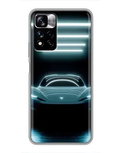 Чохол для Xiaomi Redmi Note 11 Pro Plus з картинкою «Tesla в неоні» Чохол для Xiaomi Redmi Note 11 Pro Plus з картинкою «Tesla в неоні»
