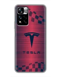 Чохол для Xiaomi Redmi Note 11 Pro Plus з картинкою «Тесла червоний карбон» Чохол для Xiaomi Redmi Note 11 Pro Plus з картинкою «Тесла червоний карбон»
