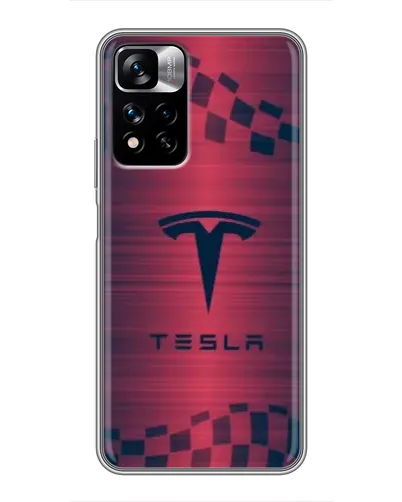 Чехол для Xiaomi Redmi Note 11 Pro Plus с картинкой «Тесла красный карбон» Чехол для Xiaomi Redmi Note 11 Pro Plus с картинкой «Тесла красный карбон»