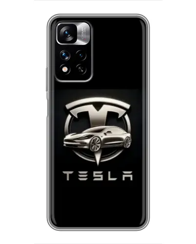 Чехол для Xiaomi Redmi Note 11 Pro Plus с картинкой «Tesla — серебристое авто» Чехол для Xiaomi Redmi Note 11 Pro Plus с картинкой «Tesla — серебристое авто»