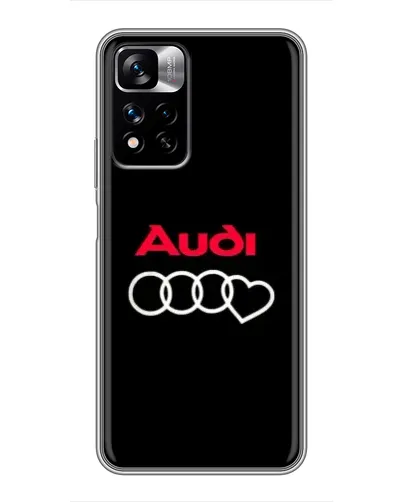 Чехол для Xiaomi Redmi Note 11 Pro Plus с картинкой «Логотип Audi Heart» Чехол для Xiaomi Redmi Note 11 Pro Plus с картинкой «Логотип Audi Heart»