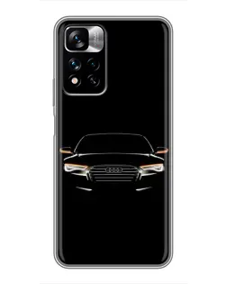 Чехол для Xiaomi Redmi Note 11 Pro Plus с картинкой «Audi — ночной контур» Чехол для Xiaomi Redmi Note 11 Pro Plus с картинкой «Audi — ночной контур»