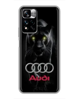 Чехол для Xiaomi Redmi Note 11 Pro Plus с картинкой «Пантера и Audi» Чехол для Xiaomi Redmi Note 11 Pro Plus с картинкой «Пантера и Audi»