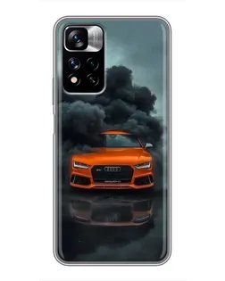 Чехол для Xiaomi Redmi Note 11 Pro Plus с картинкой «Audi в облаках дыма» Чехол для Xiaomi Redmi Note 11 Pro Plus с картинкой «Audi в облаках дыма»