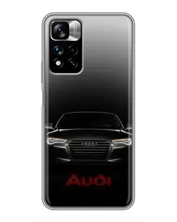 Чехол для Xiaomi Redmi Note 11 Pro Plus с картинкой «Audi — градиентный контур» Чехол для Xiaomi Redmi Note 11 Pro Plus с картинкой «Audi — градиентный контур»