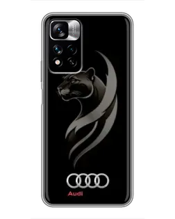 Чехол для Xiaomi Redmi Note 11 Pro Plus с картинкой «Графика — пантера и Audi» Чехол для Xiaomi Redmi Note 11 Pro Plus с картинкой «Графика — пантера и Audi»