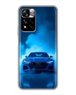 Чехол для Xiaomi Redmi Note 11 Pro Plus с картинкой «Audi — голубая энергия» Чехол для Xiaomi Redmi Note 11 Pro Plus с картинкой «Audi — голубая энергия»