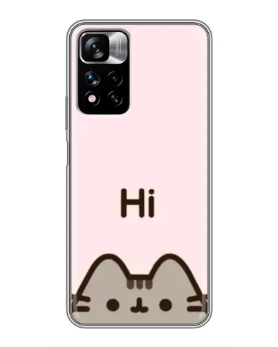 Чехол для Xiaomi Redmi Note 11 Pro Plus с картинкой «Пушин говорит Hi»