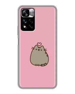 Чохол для Xiaomi Redmi Note 11 Pro Plus з картинкою «Pusheen серце» Чохол для Xiaomi Redmi Note 11 Pro Plus з картинкою «Pusheen серце»