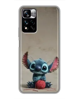 Чохол для Xiaomi Redmi Note 11 Pro Plus з картинкою «Стіч на чоричневому фоні»