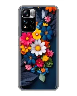Чохол для Xiaomi Redmi Note 11 Pro Plus з картинкою «Квіткова феєрія» Чохол для Xiaomi Redmi Note 11 Pro Plus з картинкою «Квіткова феєрія»