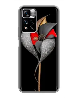 Чохол для Xiaomi Redmi Note 11 Pro Plus з картинкою «Срібна фантазійна квітка» Чохол для Xiaomi Redmi Note 11 Pro Plus з картинкою «Срібна фантазійна квітка»