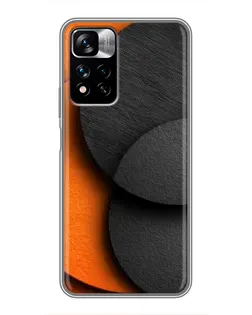 Чехол для Xiaomi Redmi Note 11 Pro Plus с картинкой «Геометрия оранжевых кругов»