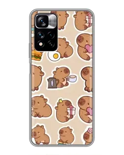 Чохол для Xiaomi Redmi Note 11 Pro Plus з картинкою «Капібари паттерн» Чохол для Xiaomi Redmi Note 11 Pro Plus з картинкою «Капібари паттерн»
