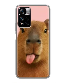 Чохол для Xiaomi Redmi Note 11 Pro Plus з картинкою «Капібара з язиком» Чохол для Xiaomi Redmi Note 11 Pro Plus з картинкою «Капібара з язиком»