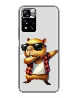 Чохол для Xiaomi Redmi Note 11 Pro Plus з картинкою «Капібара репер даб» Чохол для Xiaomi Redmi Note 11 Pro Plus з картинкою «Капібара репер даб»