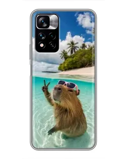 Чохол для Xiaomi Redmi Note 11 Pro Plus з картинкою «Капібара на морі» Чохол для Xiaomi Redmi Note 11 Pro Plus з картинкою «Капібара на морі»